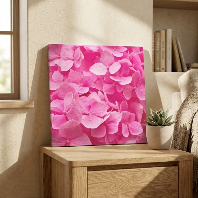 Schöne Pink Spring Hydrangea Blume Fotografie Leinwanddruck (Von Creator hochgeladen)