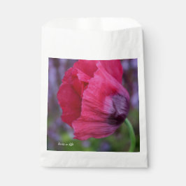 Schöne PInk und Lila Poppy-Blume Geschenktütchen