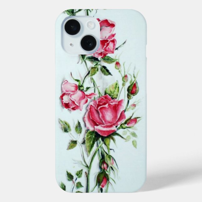 SCHÖNE PINKROSEN UND ROSENKNOSPE Case-Mate iPhone HÜLLE (Rückseite)