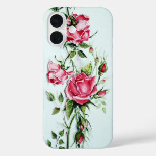 SCHÖNE PINKROSEN UND ROSENKNOSPE iPhone 16 HÜLLE