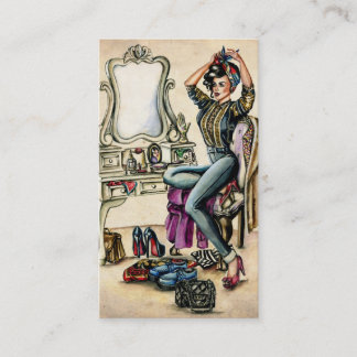Schöne PinUp-Schönheit Visitenkarte