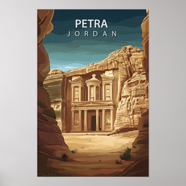 Schöne Place Petra Jordan Art Travel Poster (Vorne)