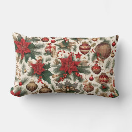 Schöne Poinsettia-Blume, Weihnachtsdekorationen Lendenkissen