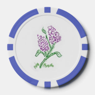 Schöne Poker Chips mit Lilac Art
