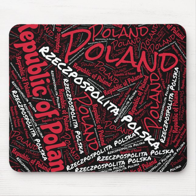 Schöne Polen Flaggenfarben Patriotic Mousepad (Vorne)