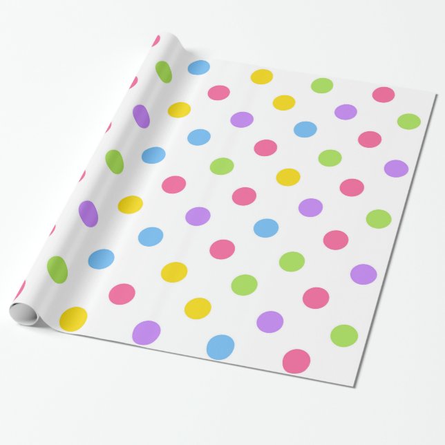 Schöne Polka Dots Geschenkpapier (Ungerollt)