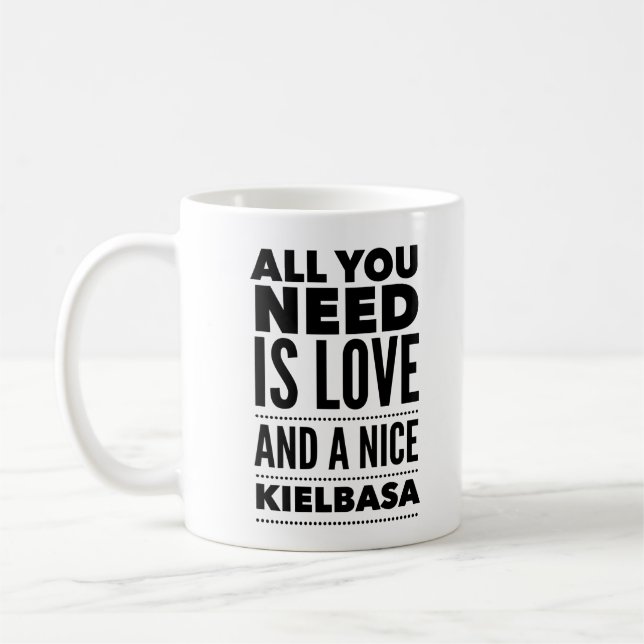 Schöne polnische Liebe und eine schöne Kielbasa-Ka Kaffeetasse (Links)