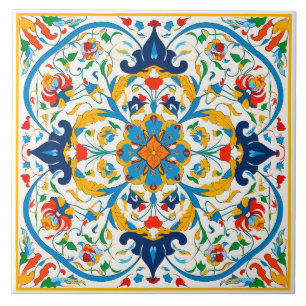 Schöne portugiesische Azulejo Style Keramik Tile. Fliese