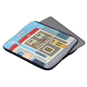 Schöne portugiesische Häuser mit Fliesen oder Azul Laptopschutzhülle