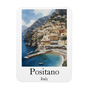 Schöne Positano Italien Landschaftsmalerei Magnet