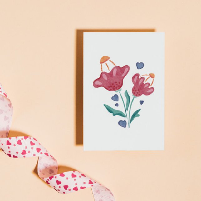 Schöne psychedelische Blume Feiertagspostkarte (Von Creator hochgeladen)