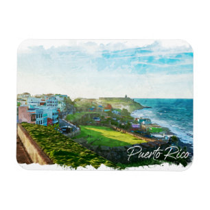 Schöne Puerto Rico Landschaft Magnet