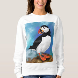 Schöne Puffin Bird Malerei Migned Sweatshirt
