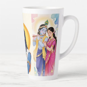 Schöne Radha-Krishna-Kaffeetasse mit blauem Akzent Milchtasse