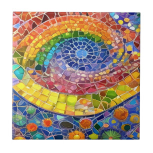 Schöne Rainbow-Abstrakte Imitate Mosaikkunst Fliese