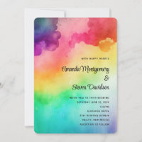 Schöne Rainbow-Farben Abstrakte Design-Hochzeit