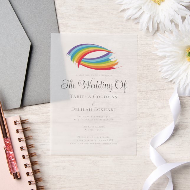Schöne Rainbow Moderne LGBTQ Hochzeit (Hochzeit)
