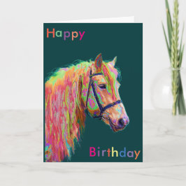 Schöne Rainbow Pony Geburtstagskarte Karte