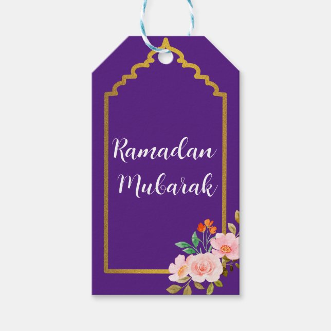 Schöne Ramadan Mubarak Geschenketiketten Geschenkanhänger (Vorderseite)