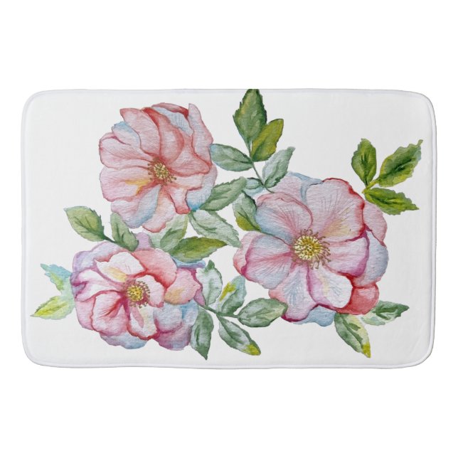 Schöne, realistische Rose. Badematte (Vorderseite)