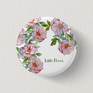 Schöne, realistische Rose. Button