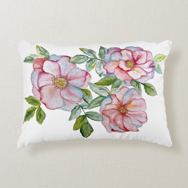 Schöne, realistische Rose. Dekokissen (Vorderseite)