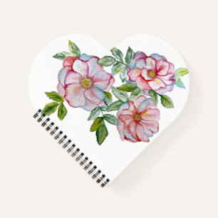Schöne, realistische Rose. Notizbuch