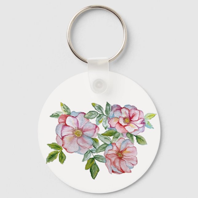 Schöne, realistische Rose. Schlüsselanhänger (Vorderseite)