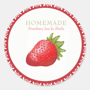 Schöne realistische Strawberry Graphic Business Ca Runder Aufkleber