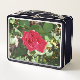 Schöne Red Blume Metal Lunch Box