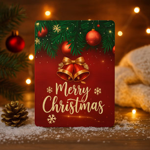 Schöne Red Gold Frohe Weihnachts Wunschkarte Einladung