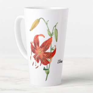 Schöne Red Tiger Lily Floral Coffee Tasse