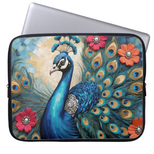 Schöne Regalpfaue mit Edelsteinen Laptopschutzhülle