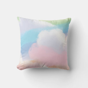 Schöne Regenbogen-Pastellwolken Kissen