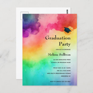 Schöne Regenbogenfarben Abstraktes Design Postkarte