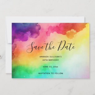 Schöne Regenbogenfarben Abstraktes Design Save The Date