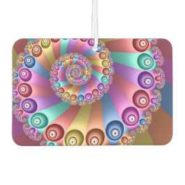 Schöne Regenbogenfarben Abstraktes Fraktal Kunst,  Autolufterfrischer