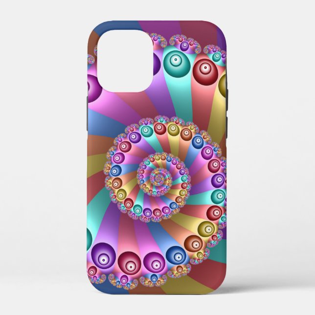 Schöne Regenbogenfarben Abstraktes Fraktal Kunst,  Case-Mate iPhone Hülle (Rückseite)