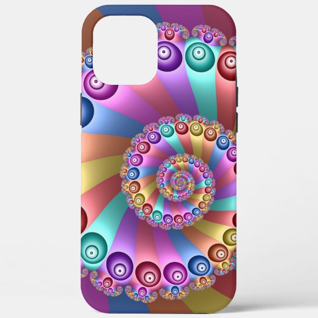 Schöne Regenbogenfarben Abstraktes Fraktal Kunst,  Case-Mate iPhone Hülle (Rückseite)