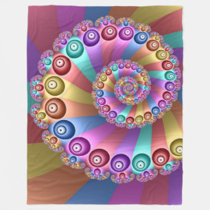Schöne Regenbogenfarben Abstraktes Fraktal Kunst, Fleecedecke