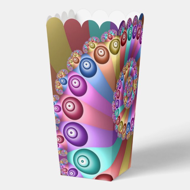 Schöne Regenbogenfarben Abstraktes Fraktal Kunst,  Geschenkschachtel (Rückseite)