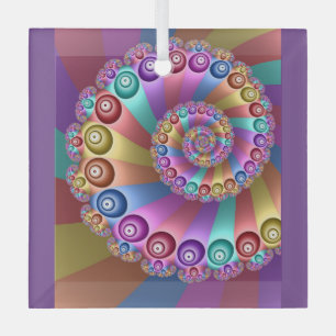 Schöne Regenbogenfarben Abstraktes Fraktal Kunst, Ornament Aus Glas