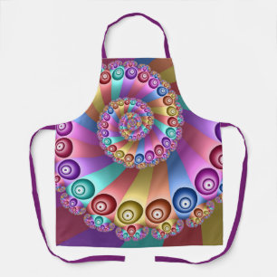 Schöne Regenbogenfarben Abstraktes Fraktal Kunst,  Schürze