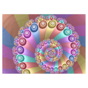Schöne Regenbogenfarben Abstraktes Fraktal Kunst, Tischdecke