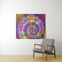 Schöne Regenbogenfarben Abstraktes Fraktal Kunst,