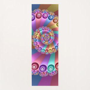 Schöne Regenbogenfarben Abstraktes Fraktal Kunst,  Yogamatte