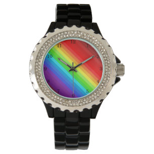 Schöne Regenbogenfarben Armbanduhr