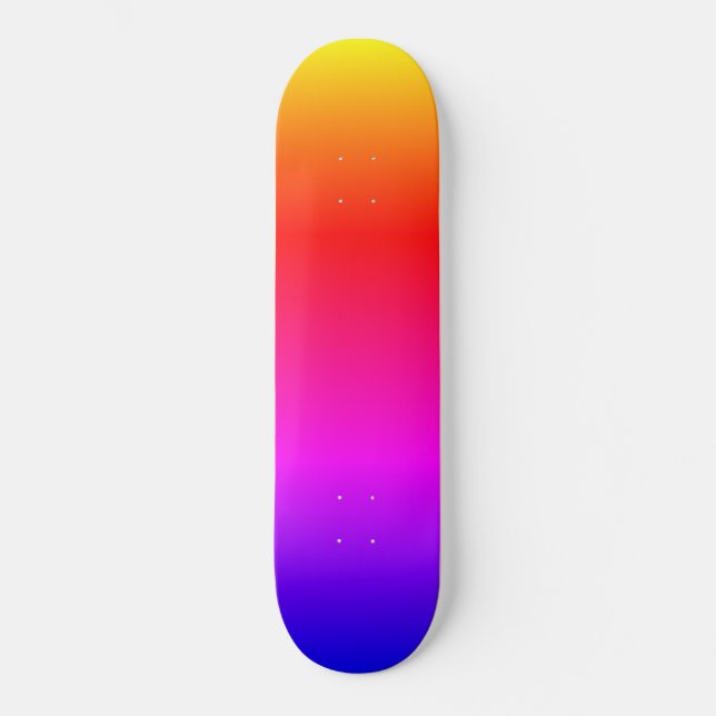 Schöne Regenbogenfarben Skateboard (Vorderseite)