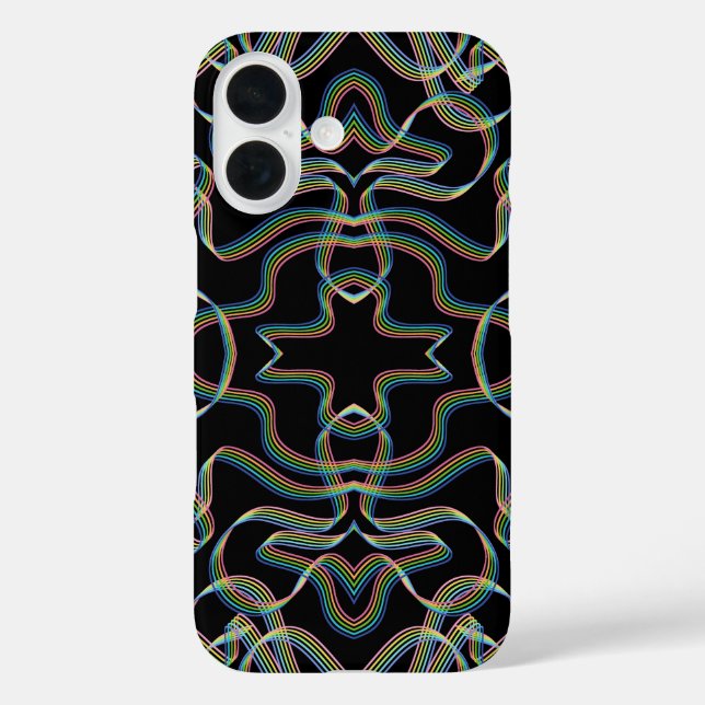Schöne Regenbogenfarbene Band Rollen Muster Kunst Case-Mate iPhone Hülle (Rückseite)