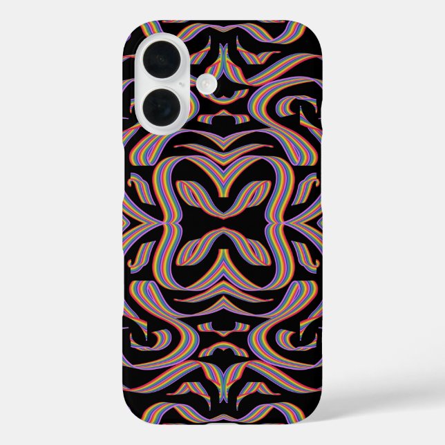 Schöne Regenbogenfarbene Bandverdrehungen Muster K Case-Mate iPhone Hülle (Rückseite)